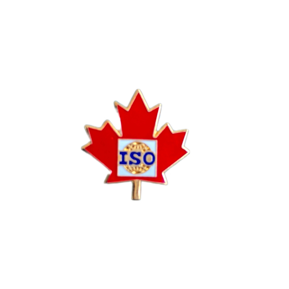 (3 for $20)  ISO Maple Leaf And Globe Lapel Pin